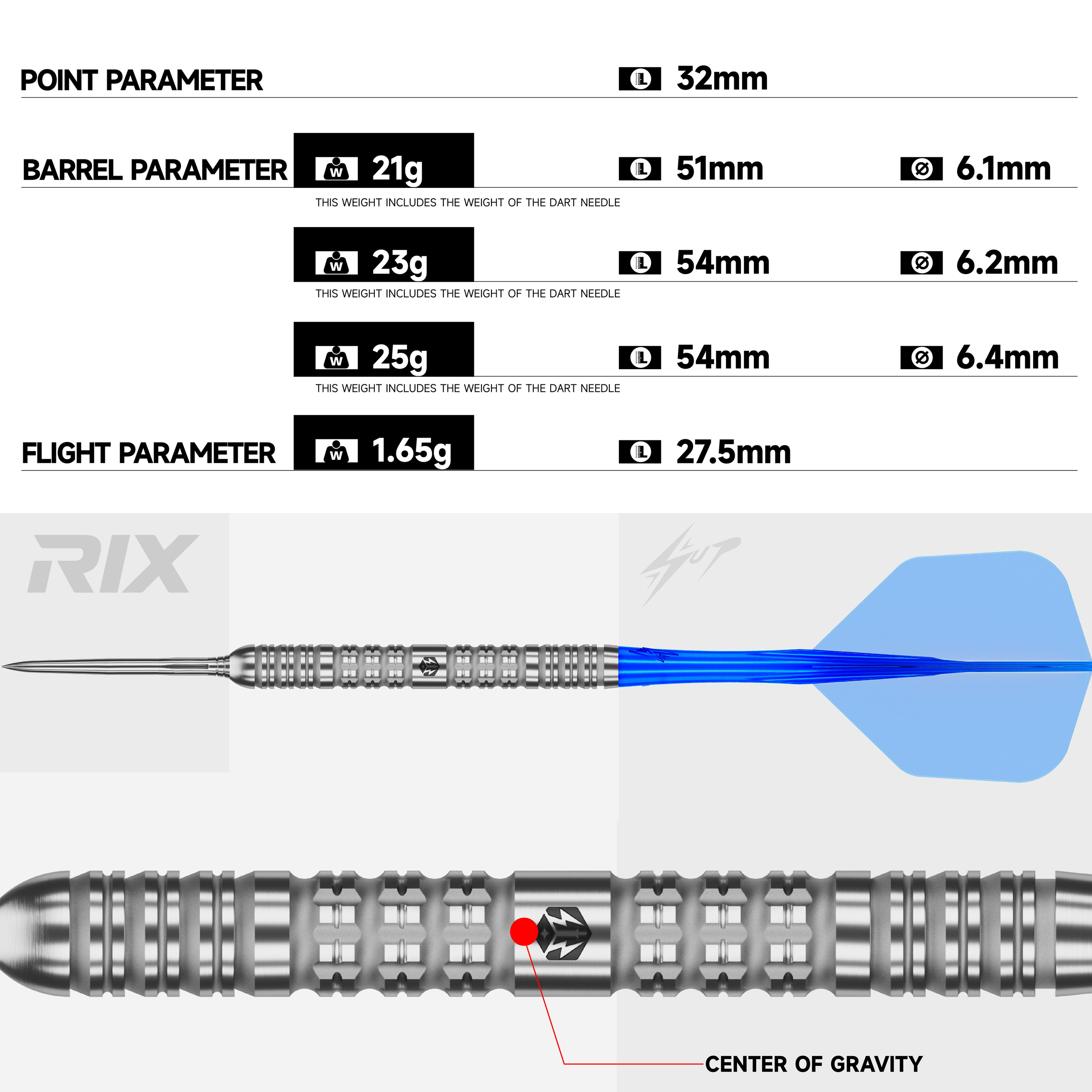 Caliburn EZ-EVO Rix R1 Steeldart kaufen | DartSturm